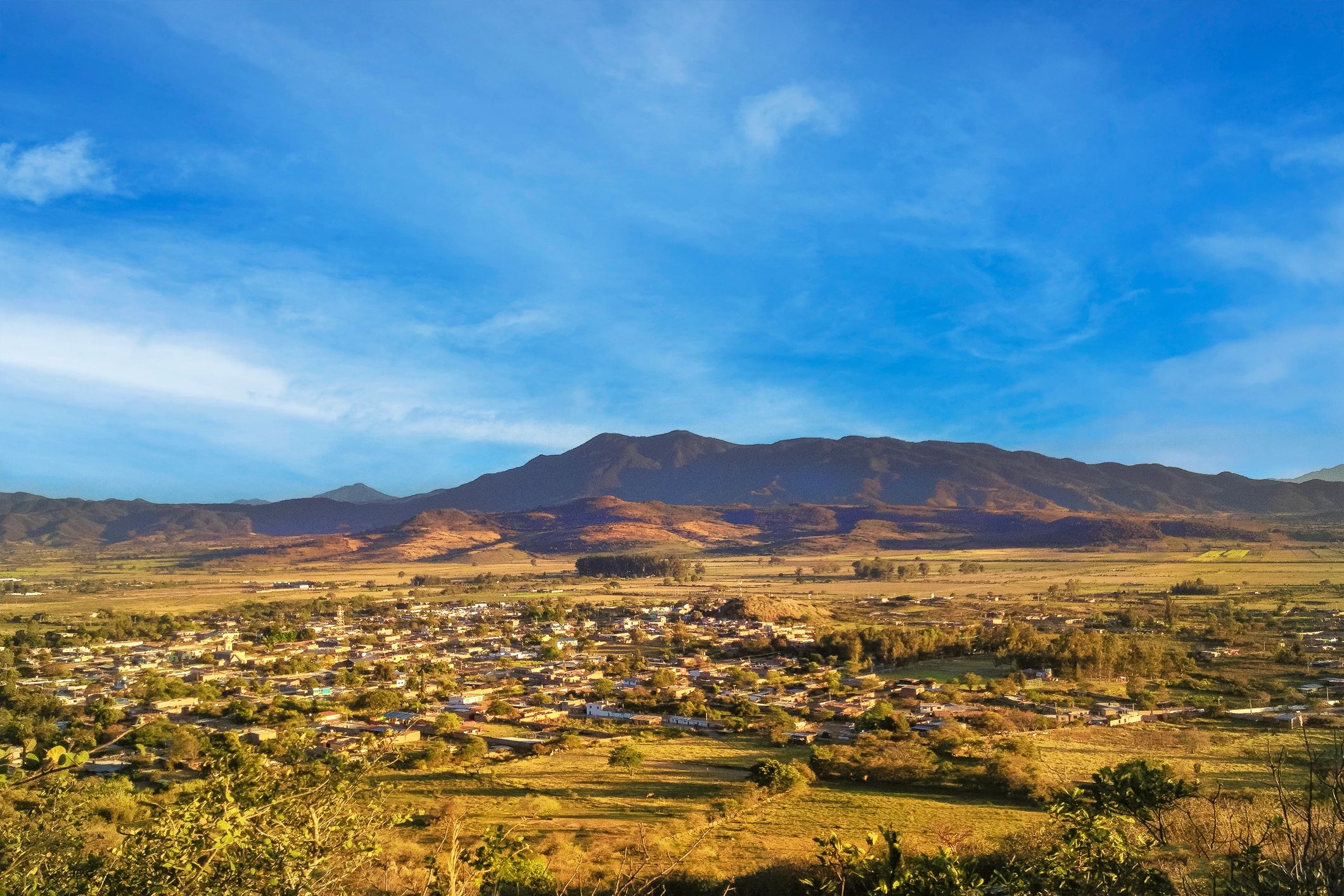 Remote valley landscape representing field work